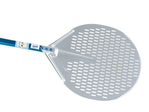 Лопата для пиццы перфорир. d=33 см. l=120 см. алюм. Azzurra Gimetal /1/ — Бизнес Пром