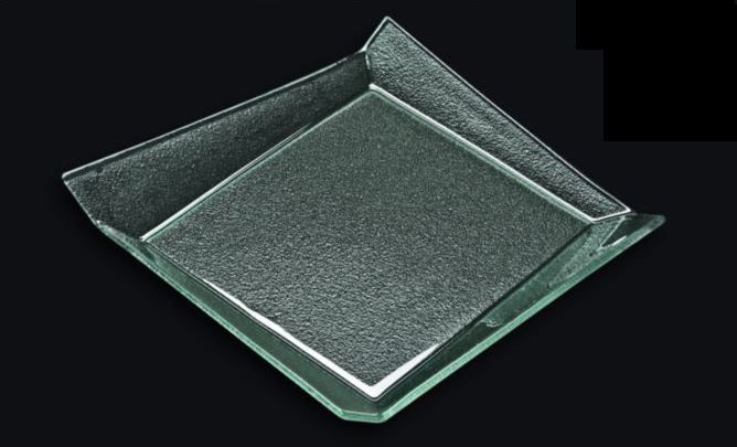 Блюдо для подачи квадратное 250*250 мм. стекло 3D /1/10/ — Бизнес Пром