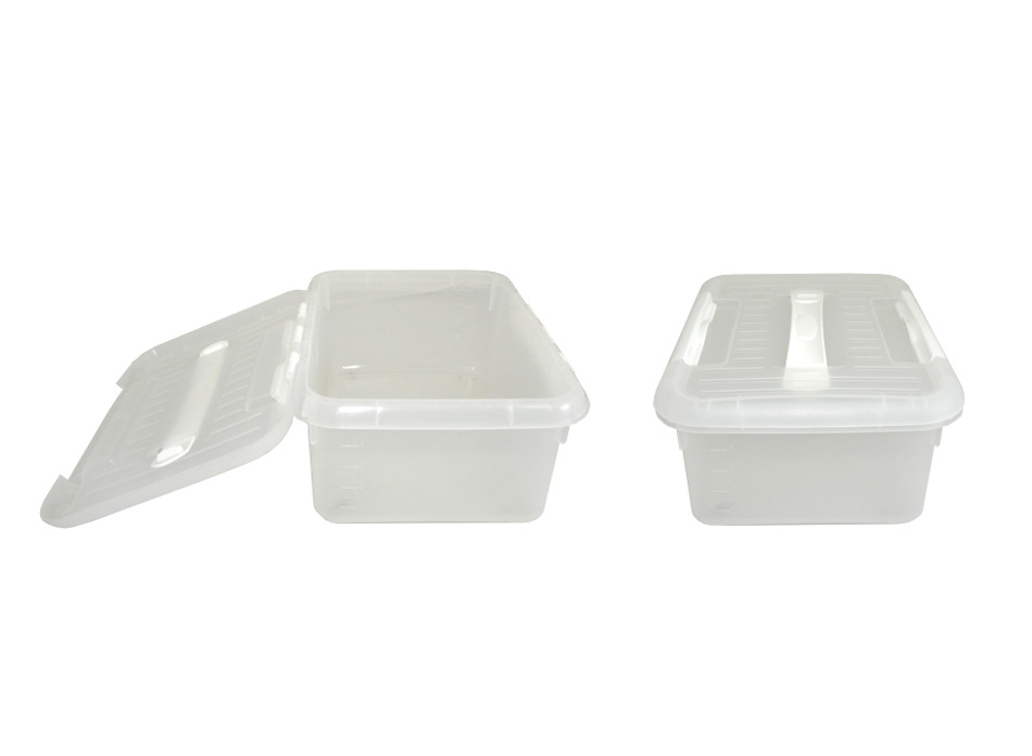 Контейнер для продуктов прямоуг.  6,0 л. 30*23*12 см. с ручкой, с белым зажимом MGprof /1/30/ — Бизнес Пром