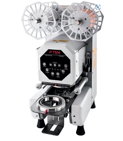 ЗАПАЙЩИК ДЛЯ СТАКАНОВ TURBO SEALING MACHINE TSM-Q8-90/95 БЕЛЫЙ — Бизнес Пром