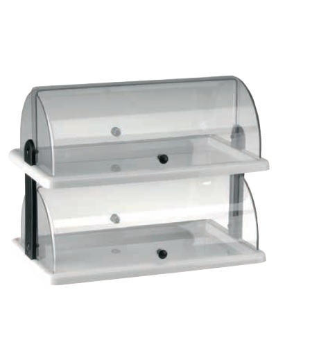 Поднос сервировочный 50*30,5 см. полипропилен, с крышкой Roll-Top, 2-х уровневый Abert /1/ — Бизнес Пром
