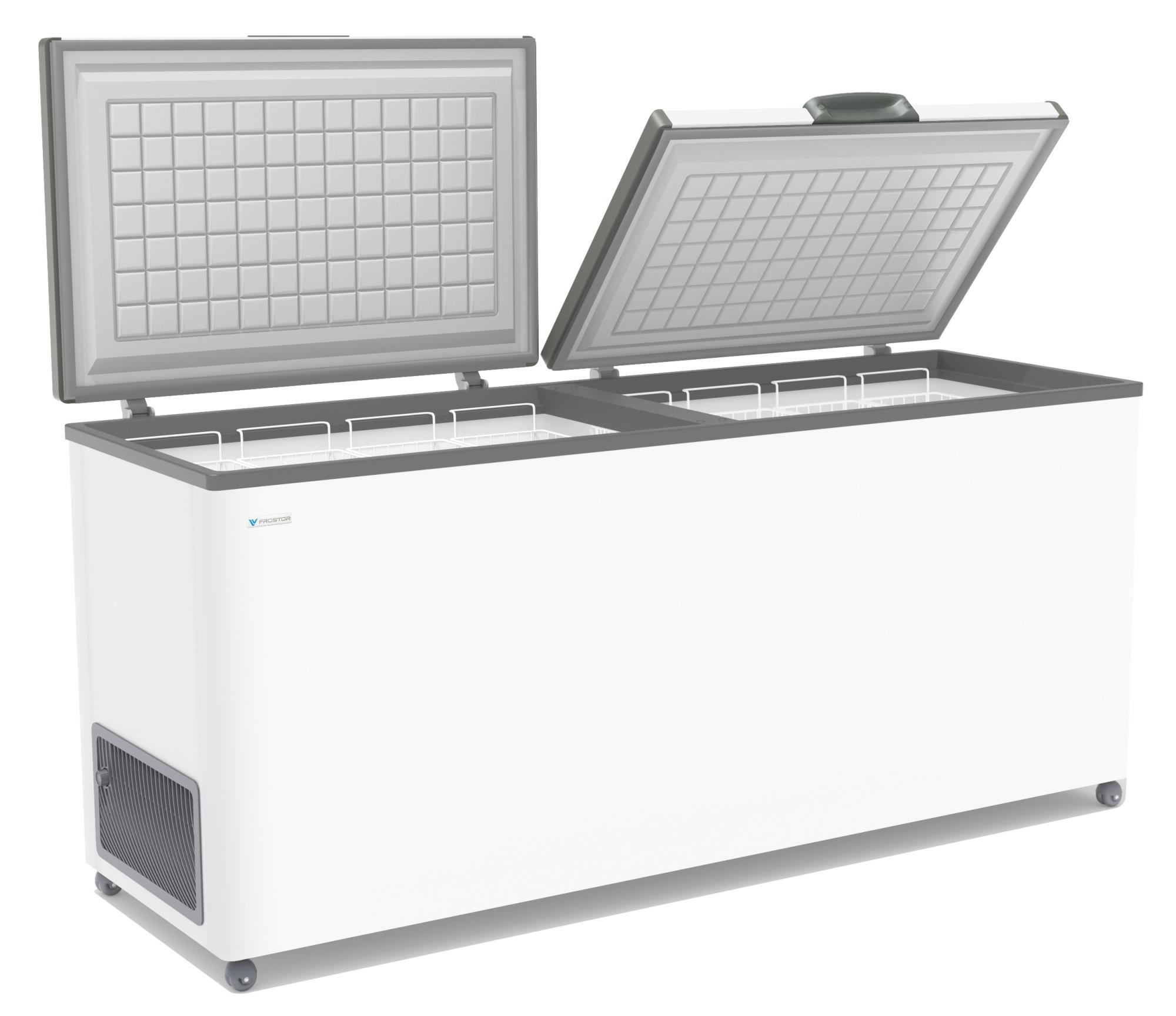 ЛАРЬ МОРОЗИЛЬНЫЙ FROSTOR F 700 SD БЕЛЫЙ (СЕРАЯ РАМКА) STANDART DOUBLE (ПРОПАН) — Бизнес Пром