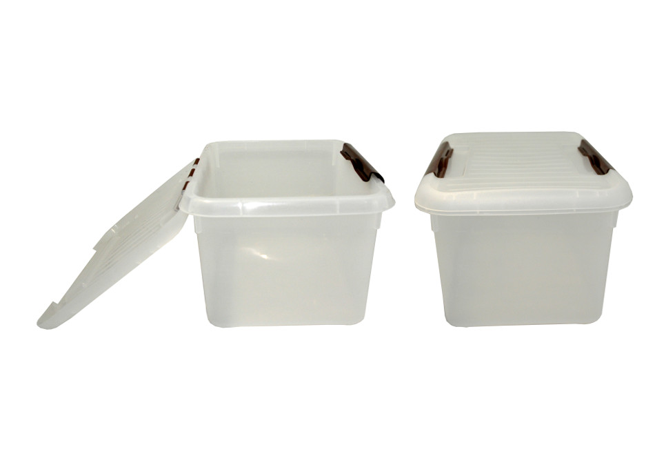 Контейнер для продуктов прямоуг.  8,0 л. 30*23*16,5 см. с коричневым зажимом MGprof /1/25/ — Бизнес Пром