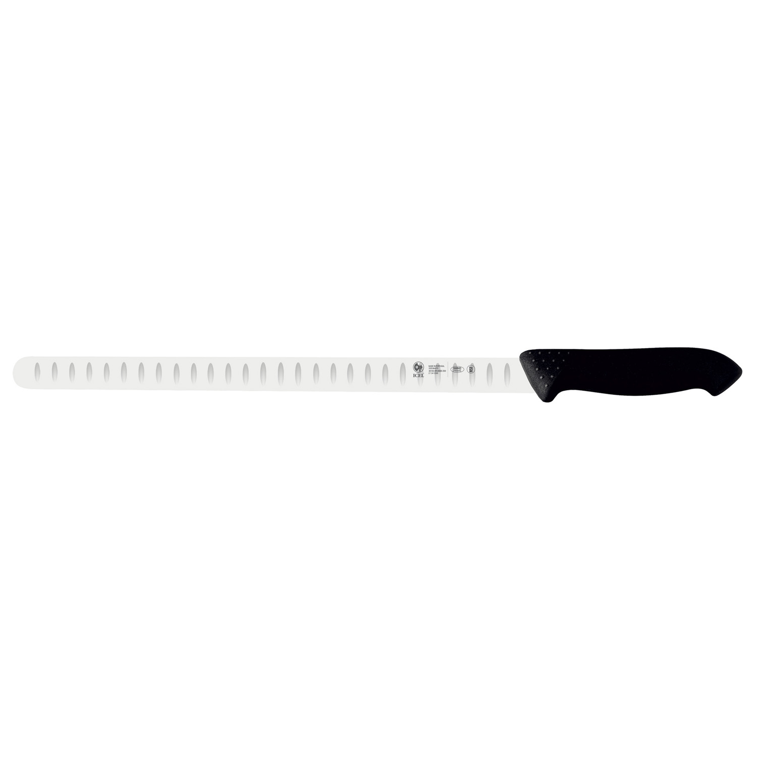 Нож для рыбы 300/420 мм. с бороздками, черный антибактер. ручка HoReCa Icel /1/6/ — Бизнес Пром
